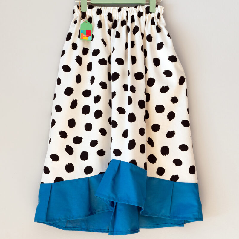 Polka dot blue skirt