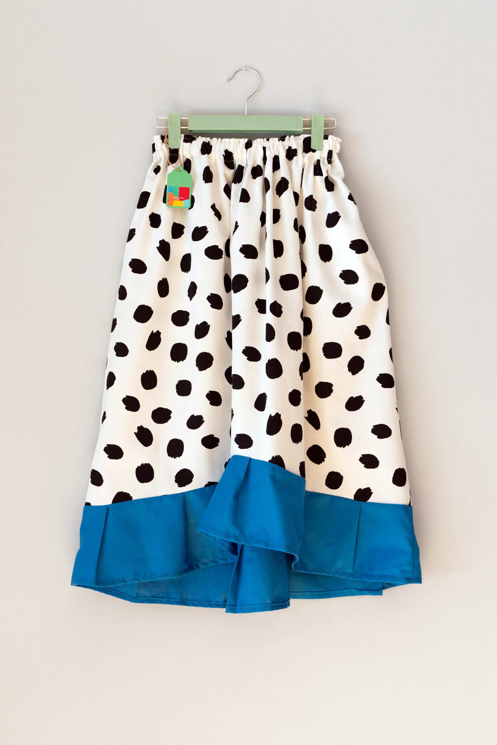 Polka dot blue skirt